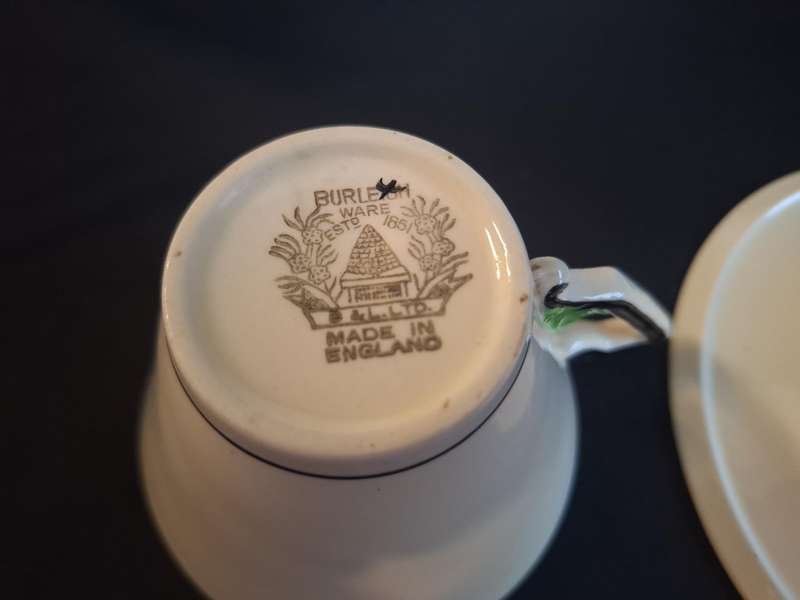 Stunning Art-Deco 1920's Burley Ware Tea Trio