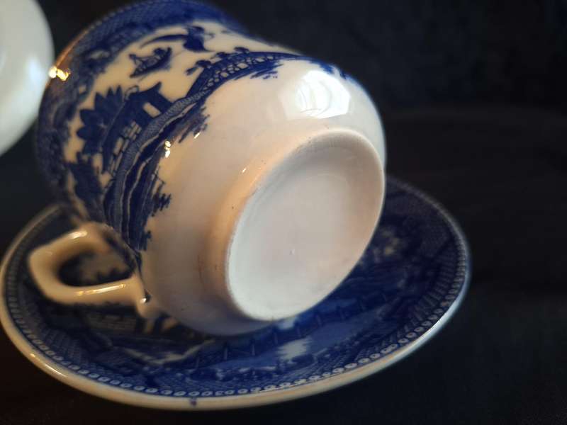 Vintage Willow Royal Venton Ware Trio - B.