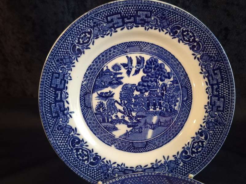 Vintage Willow Royal Venton Ware Trio - D.