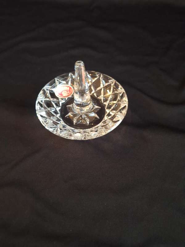 Vintage Bohemian Crystal Dressing Table Ring Holder