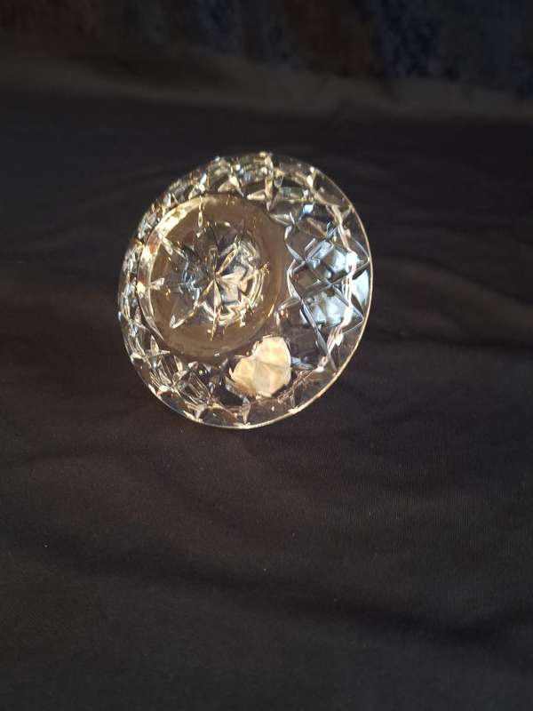 Vintage Bohemian Crystal Dressing Table Ring Holder