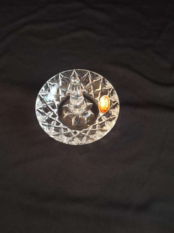 Vintage Bohemian Crystal Dressing Table Ring Holder