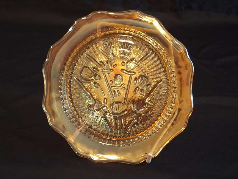 Stunning Vintage Carnival Pressed Glass Saucer.