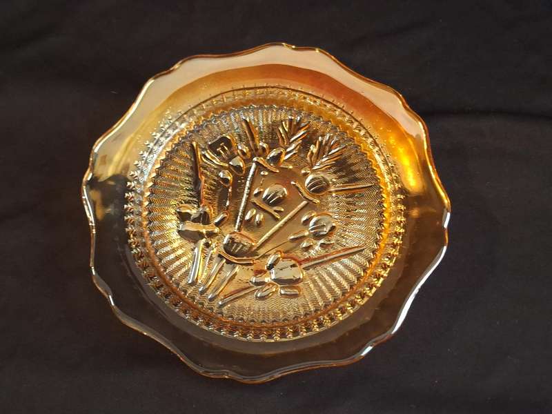Stunning Vintage Carnival Pressed Glass Saucer.