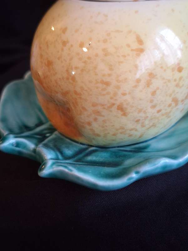 Stunning Vintage Italian Ceramic Pear Jam Pot.