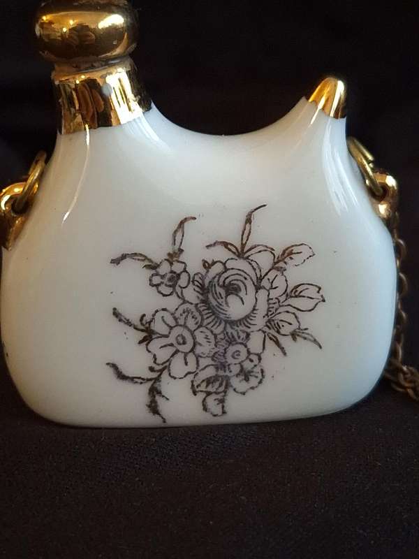 Beautiful Vintage Limoges France Miniature Perfume Bottle.