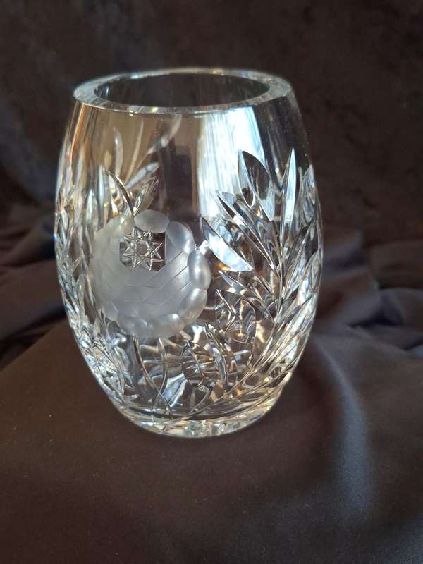 Stunning Vintage Rose cut Crystal Beer Mug.
