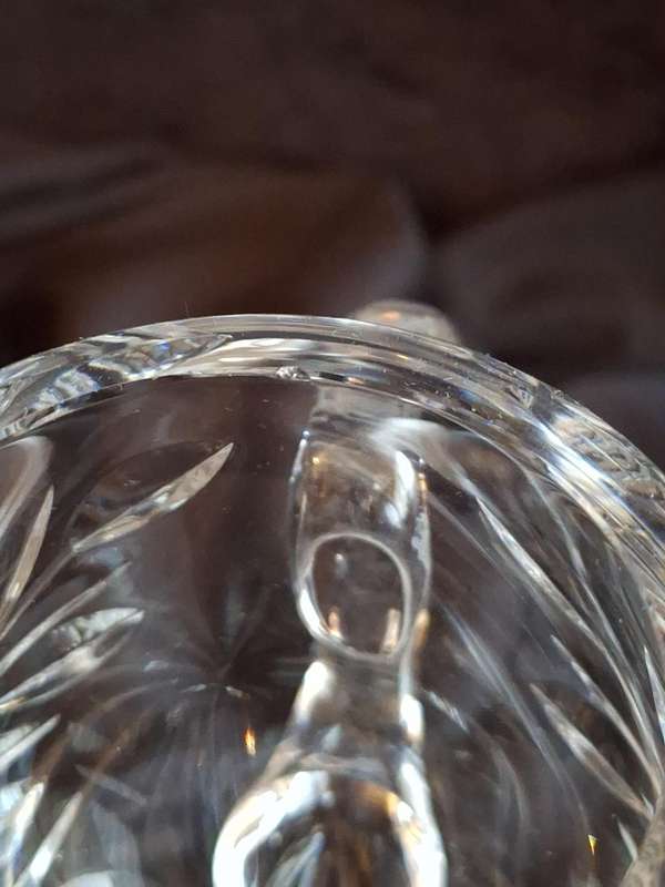 Stunning Vintage Rose cut Crystal Beer Mug.