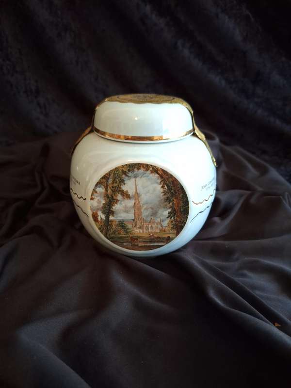 Beautiful Vintage John Constable - Made Especially for R. Twinings & Co. Ltd. - Ceramic Tea Caddy.