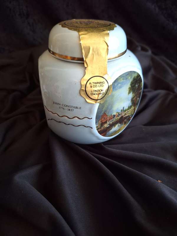 Beautiful Vintage John Constable - Made Especially for R. Twinings & Co. Ltd. - Ceramic Tea Caddy.