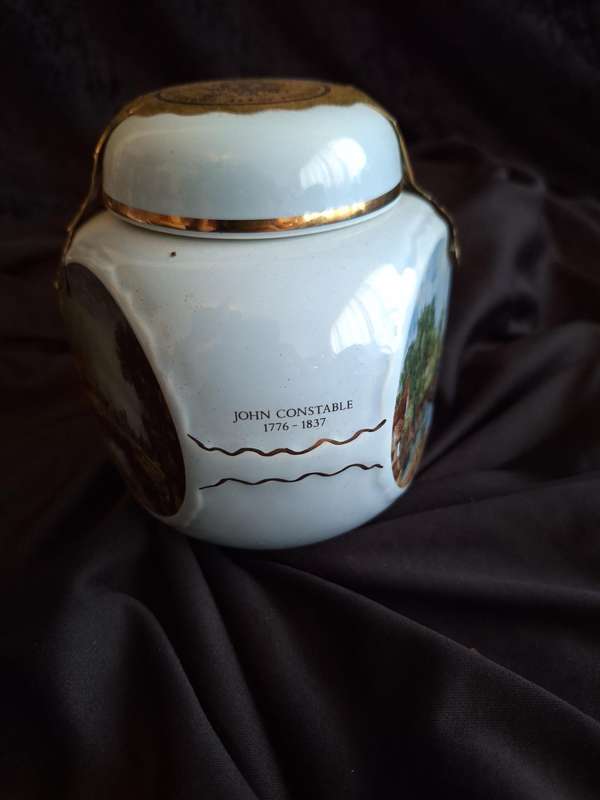 Beautiful Vintage John Constable - Made Especially for R. Twinings & Co. Ltd. - Ceramic Tea Caddy.