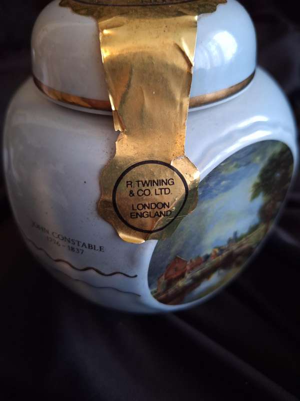 Beautiful Vintage John Constable - Made Especially for R. Twinings & Co. Ltd. - Ceramic Tea Caddy.