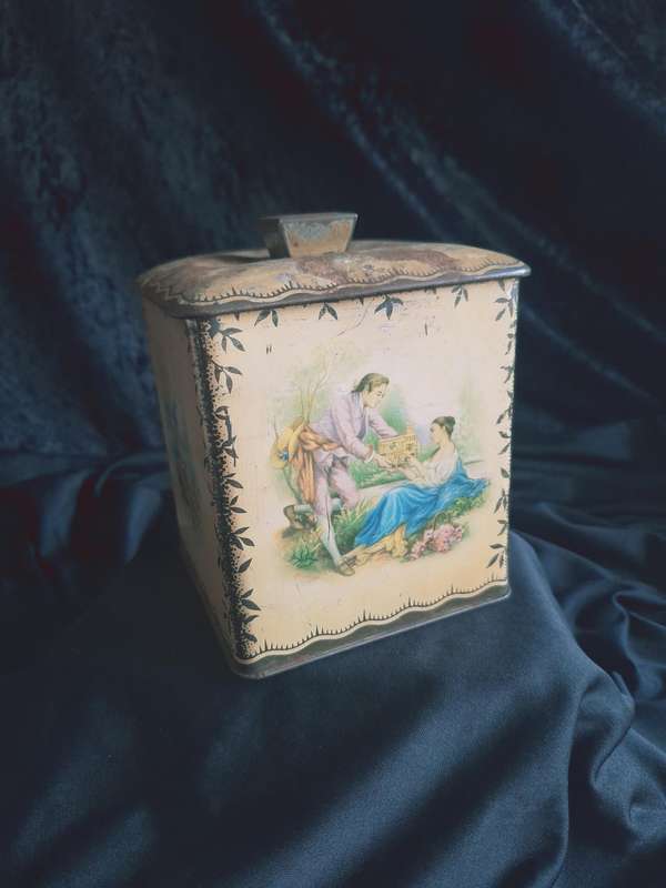 Vintage Tea Caddy Tin