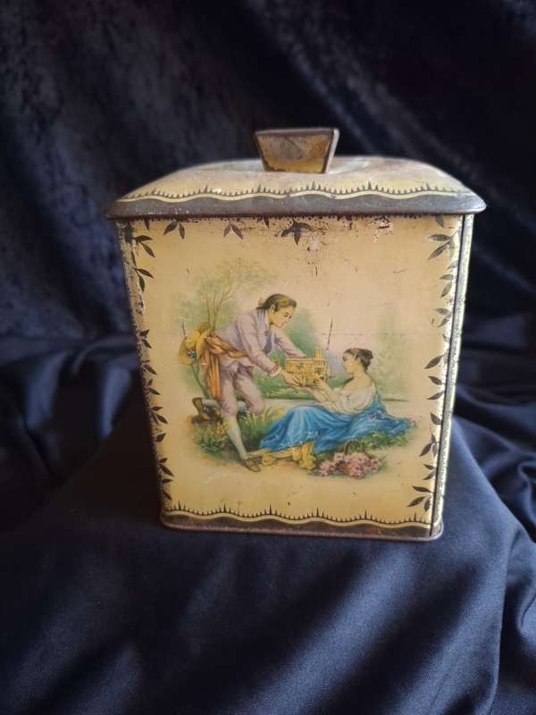 Vintage Tea Caddy Tin