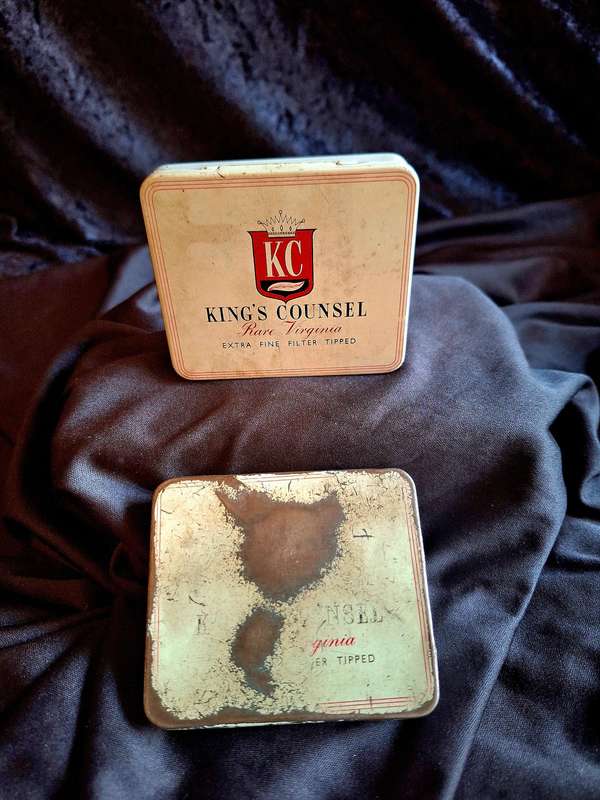 Vintage Set of King Counsel Cigarettes Tins