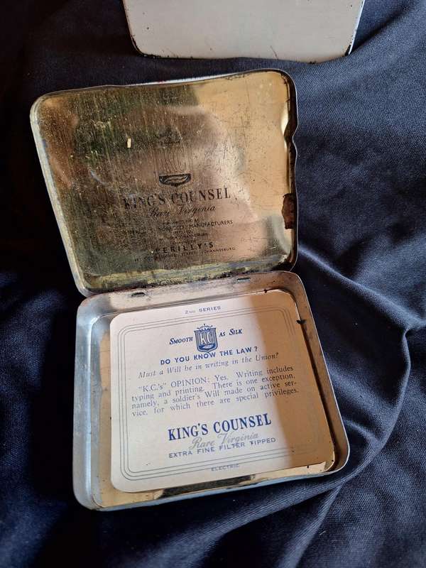 Vintage Set of King Counsel Cigarettes Tins