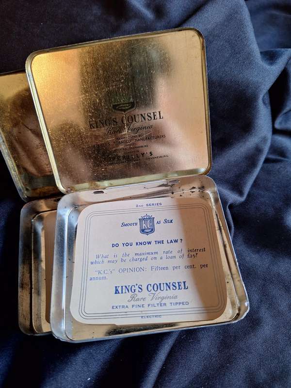 Vintage Set of King Counsel Cigarettes Tins