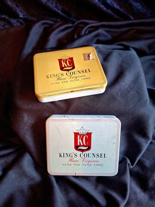 Vintage Set of King Counsel Cigarettes Tins - B.