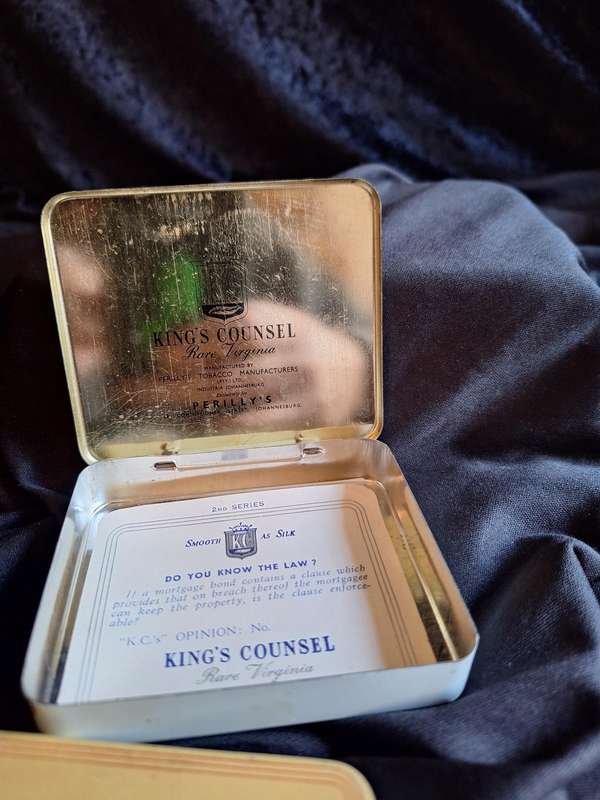 Vintage Set of King Counsel Cigarettes Tins - B.