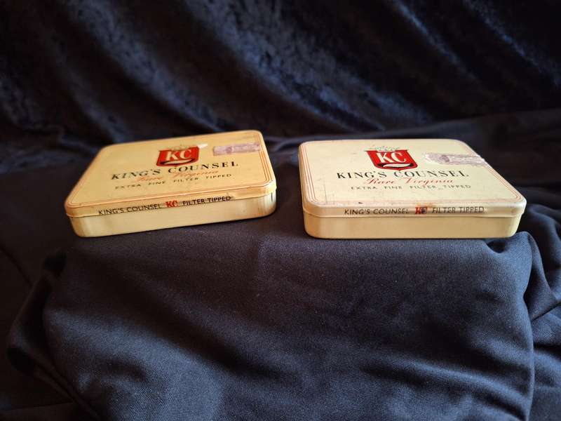 Vintage Set of King Counsel Cigarettes Tins - C.
