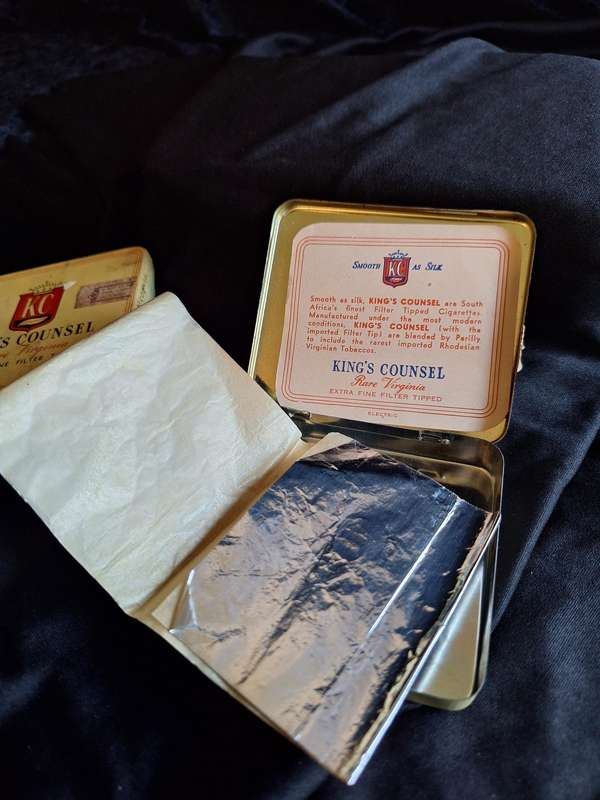 Vintage Set of King Counsel Cigarettes Tins - C.