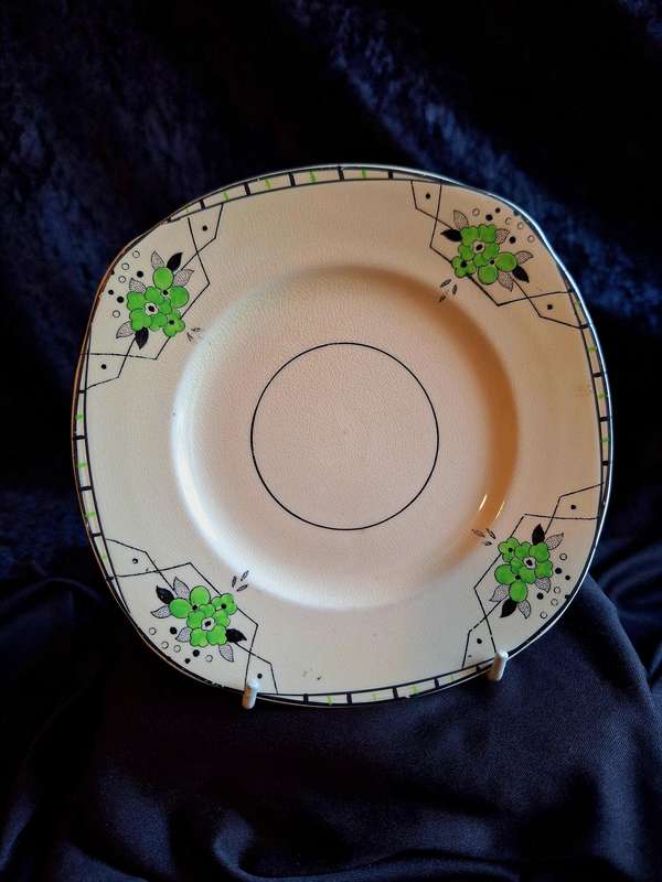 Stunning Antique Hand Painted Burleigh Ware (Art-Deco) Small Plate - A.