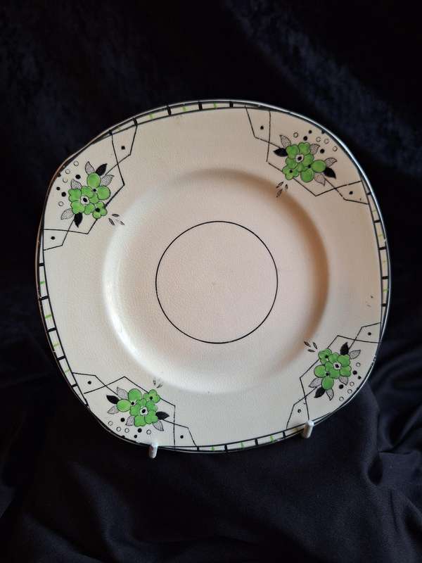 Stunning Antique Hand Painted Burleigh Ware (Art-Deco) Small Plate - B.