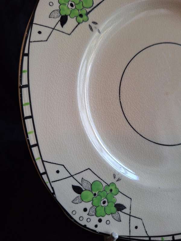 Stunning Antique Hand Painted Burleigh Ware (Art-Deco) Small Plate - B.