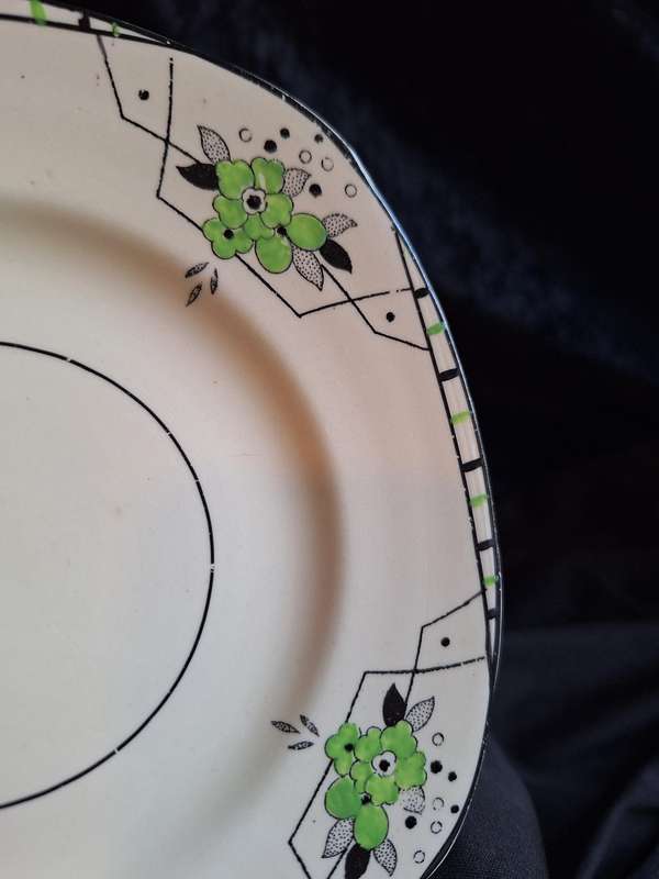 Stunning Antique Hand Painted Burleigh Ware (Art-Deco) Small Plate - C.
