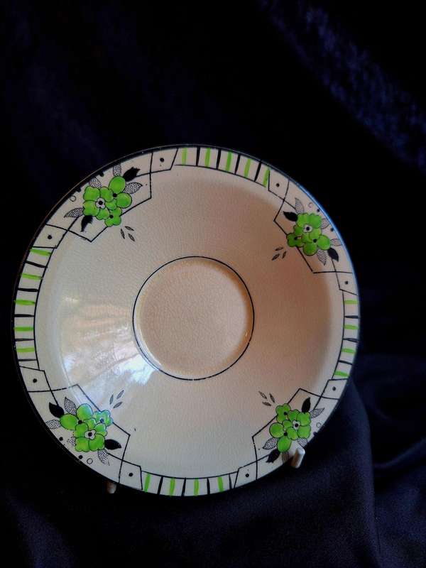 Stunning Antique Hand Painted Burleigh Ware (Art-Deco) Saucer - B.