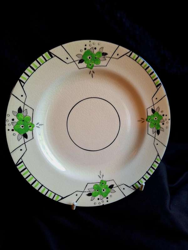Stunning Antique Hand Painted Burleigh Ware (Art-Deco) Plate - A.