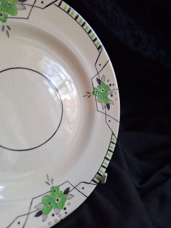 Stunning Antique Hand Painted Burleigh Ware (Art-Deco) Plate - A.