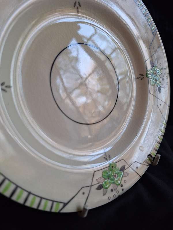 Stunning Antique Hand Painted Burleigh Ware (Art-Deco) Plate - A.