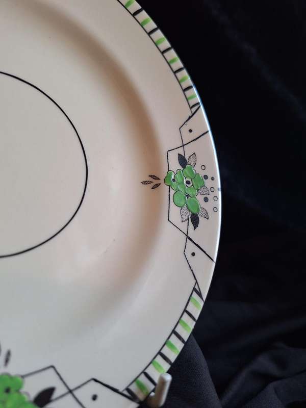 Stunning Antique Hand Painted Burleigh Ware (Art-Deco) Plate - B.