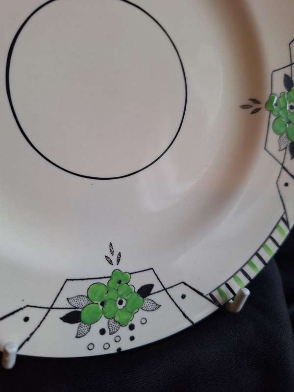 Stunning Antique Hand Painted Burleigh Ware (Art-Deco) Plate - B.