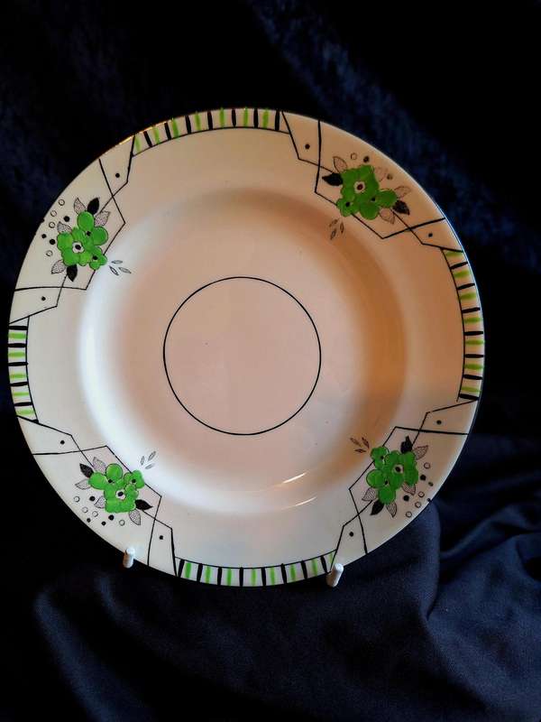 Stunning Antique Hand Painted Burleigh Ware (Art-Deco) Plate - C.