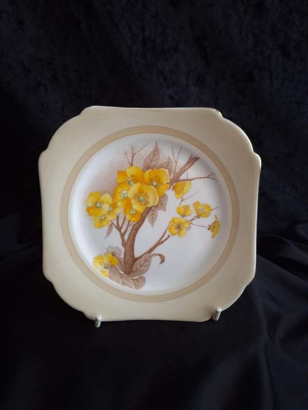 Stunning Art-Deco 1920's Shelley Small Plate - Reg. No: 771299/12547/E - B