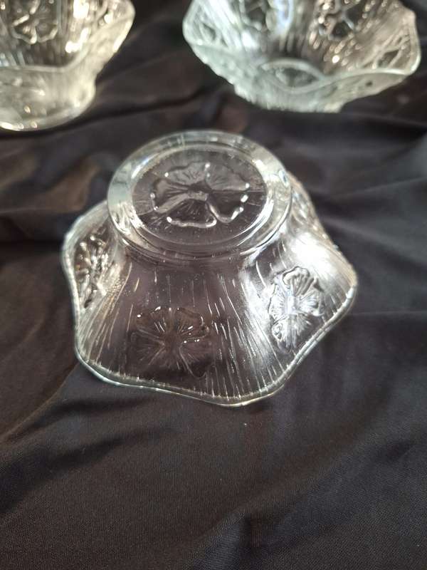 Beautiful Vintage Italian Pressed Glass Dessert Set.