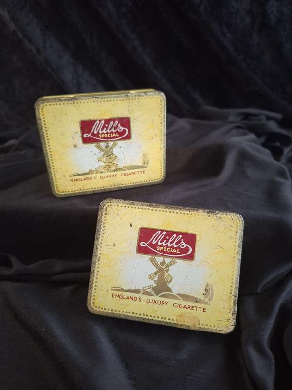 Vintage Set of Mills Cigarette Tins - A.
