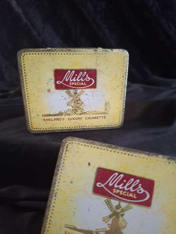 Vintage Set of Mills Cigarette Tins - A.