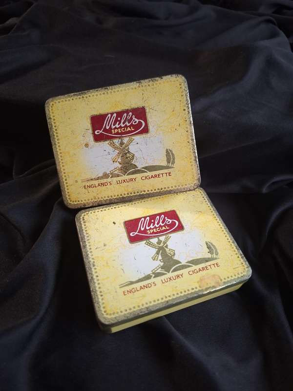Vintage Set of Mills Cigarette Tins - A.