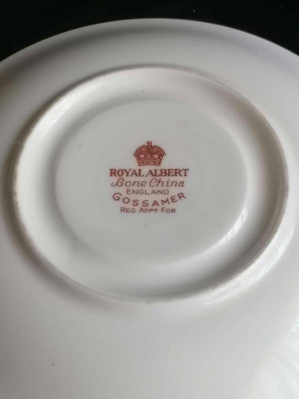 Vintage Royal Albert - Gossamer Saucer - Orange.