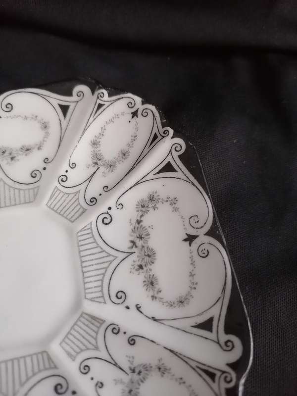 Vintage Art-Deco Shelley Coffee Saucer (B & W) RD: 723404/11504