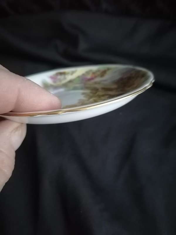 Vintage Shelley Heather Coffee Saucer 0187 - A.