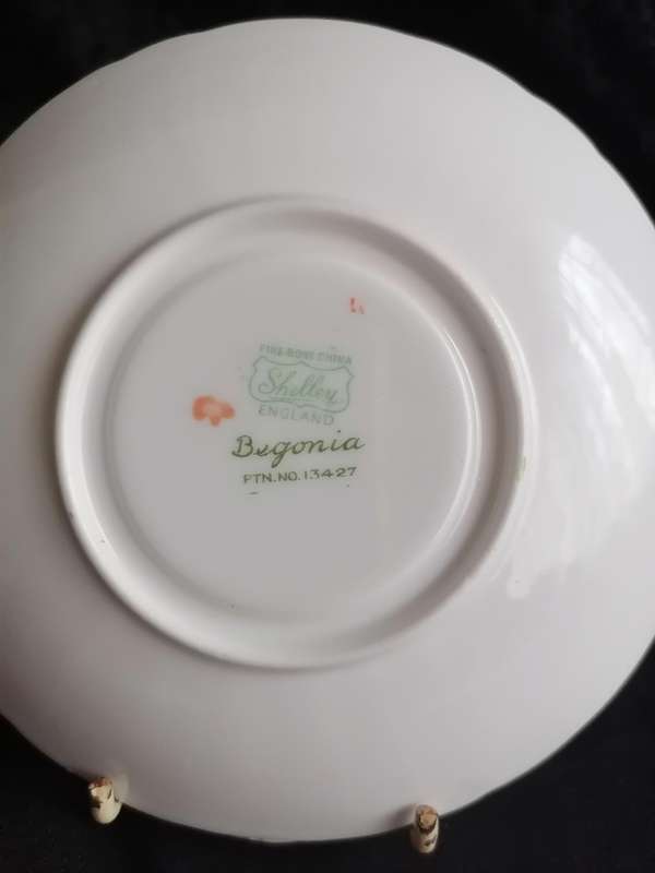 Vintage Shelley Begonia Coffee Saucer - 13427.