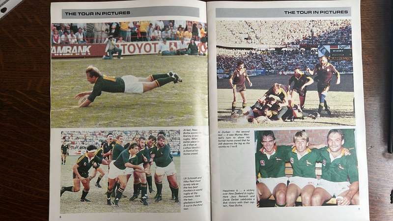 1986 Communico Magazine - New Zealand in South Africa & Pin, details below