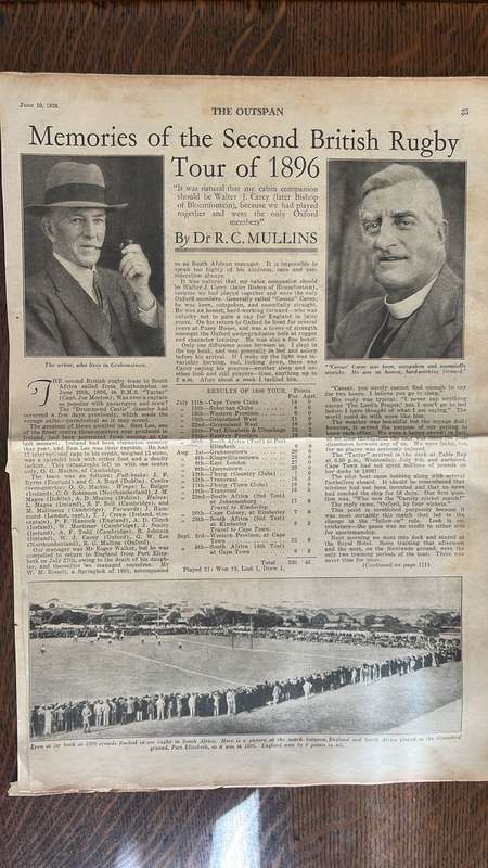 Pre War Memorabilia...1938 British Lions Tour - The Outspan 4 Publications, details below
