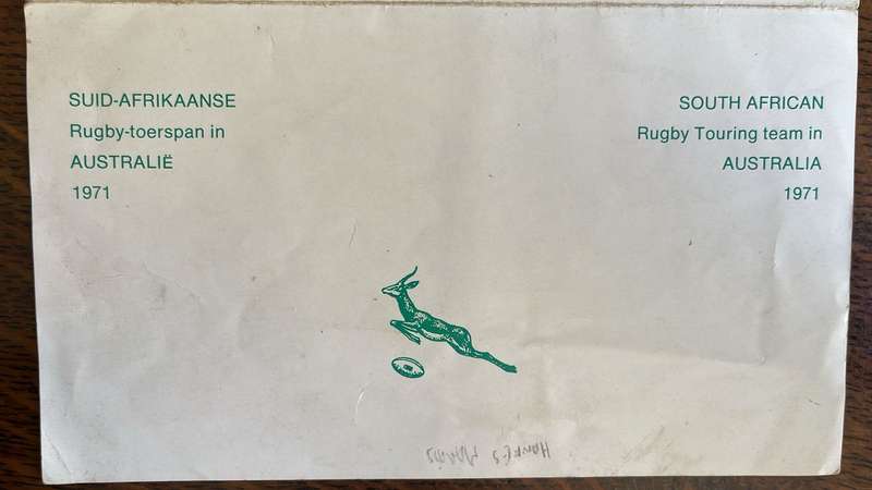 1971  Springbok Tour to Australia Ephemera, details below