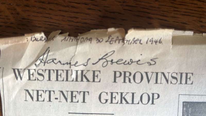 1946 Northern Transvaal's 1st Currie Cup Win Articles, Picture & Signature, details below