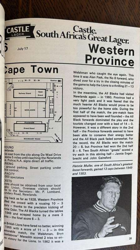 1976 Follow the All Blacks Brochure, details below